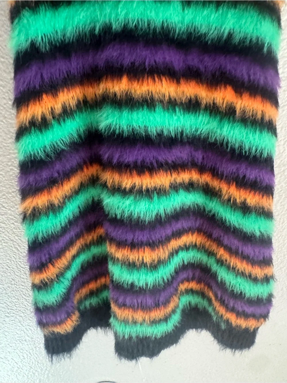 Boots & Barkley Striped Fuzzy Halloween Costume dog sweater size large